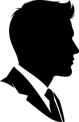 Corporate professional silhouette with tie business icon