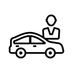 Car insurance agent icon