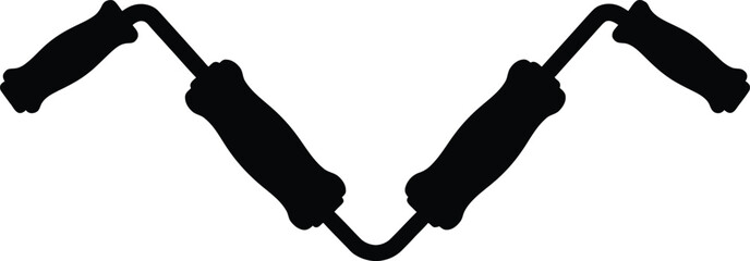 Spring Pull Exerciser Home Gym Strength Training Equipment Vector silhouette