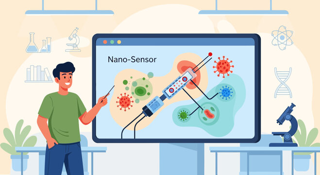 Presentation of nanosensor technology for virus detection with educational setup in lab