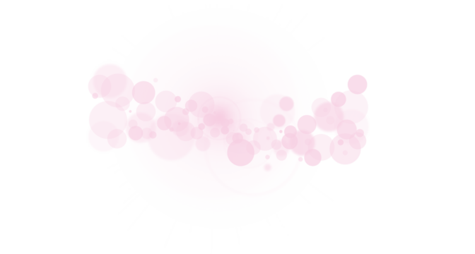 Abstract pink and white bokeh lights on a bright white background