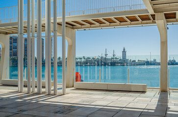 View of the port of Malaga, Spain