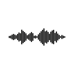Soundtrack on a white background. Sound as an equalizer. Audio message symbol.

