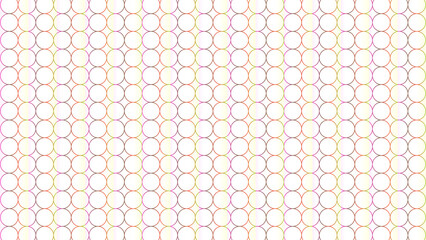 Subtle, elegant repeating circle pattern with soft pastel gradient outlines offers a modern, clean background for design projects.