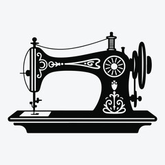 sewing machine isolated on white