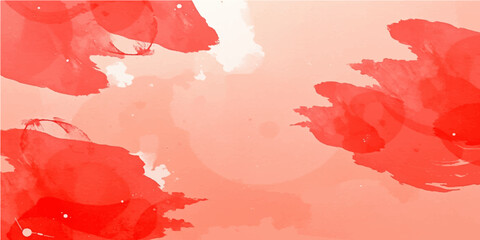 Abstract red watercolor ink paint texture pattern splash on paper