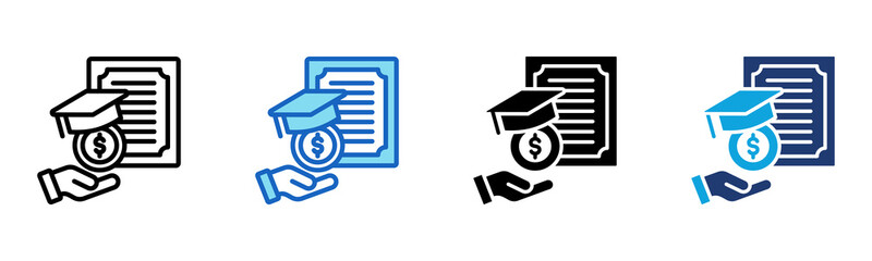 Grant icon Multi Style Vector Illustration