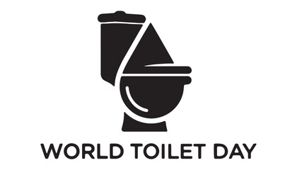 World toilet day silhouette icon promoting sanitation awareness