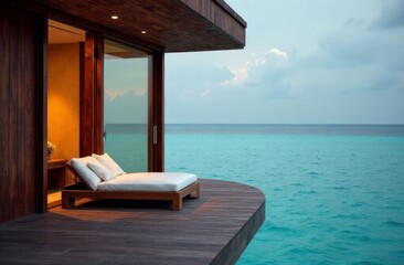 Bungalow on the seashore. Travel and tourism.