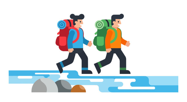 Adventurous Explorers Embark on a Journey Through the Dynamic Wilderness Landscape