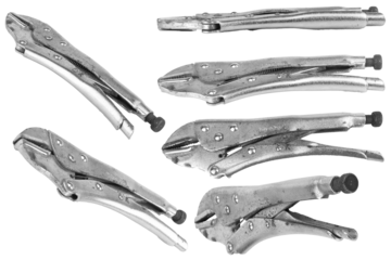 Steel pliers tool isolated on white background