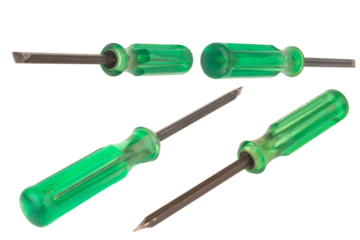 flathead screwdriver isolated on white background