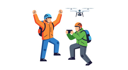 Aerial Photography Adventure: Capturing Moments With The Drone And Joyful Companionship