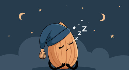 Almond's Peaceful Slumber And Nighttime Rest Amidst The Celestial Firmament Scene