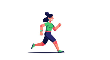 Obraz premium Animated Runner Demonstrating Athletic Prowess And The Joy Of Daily Workout In Motion
