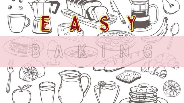 easy baking, animated text video, bakery items background, cakes and pastries, cookies and bread, YouTube channel intro, dessert visuals, sweet treats, home baking, recipe video, bakery promotion,