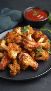 Cauliflower Wings mit BBQ-Sauce