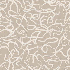 Seamless pattern with hand drawn art abstract lines