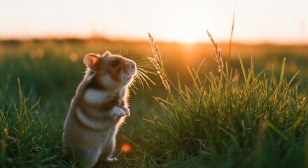 hamster in the grass