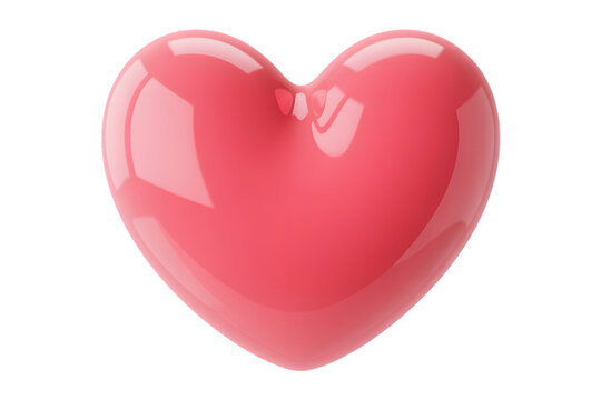 Glossy pink heart