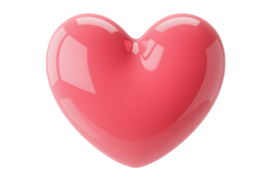 Glossy pink heart