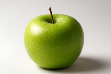 Green Apple on White Background