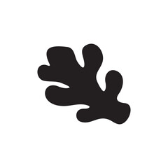 Ginger root silhouette icon vector flat design.