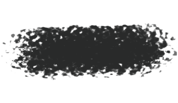 Dark textured brush stroke with rough edges