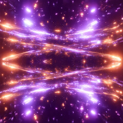 Naklejka premium Celestial Nexus: A breathtaking display of celestial phenomena, with swirling nebulas, radiant energy, and glowing particles. This image evokes a sense of cosmic wonder and vastness.