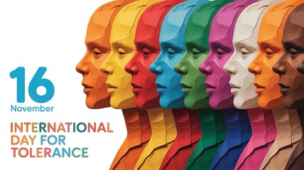 Multicolored illustration promoting global tolerance and compassion.