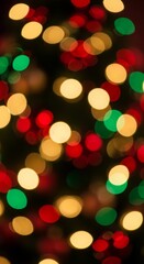 Colorful Christmas Lights Bokeh Background