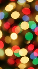 Colorful Christmas Lights Bokeh Background