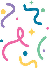 Set of fun colorful line doodle seamless pattern. Creative minimalist style art background collection for children or trendy design with basic shapes. Simple childish scribble backdrop bundle.Fun colo