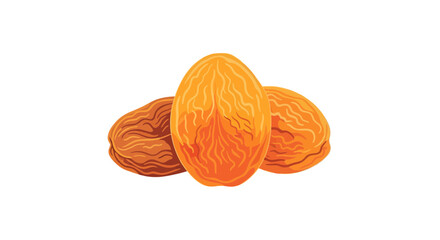 Vibrant Dried Apricot Cluster Illustrative Display On Black Background And Studio Shot