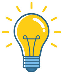 Creative glowing lightbulb symbol representing innovation insight and bright ideas