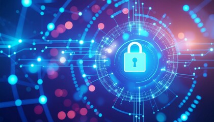 Digital security lock with blue digital interface