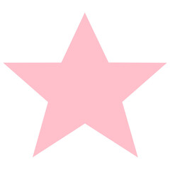 Obraz premium Pink Star Icon PNG, isolated on transparent background. A bold and simple design representing achievement, success, and rating, ideal for digital and creative projects.