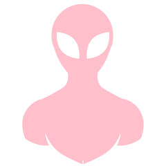 Pink superhero silhouette icon with a sleek design, minimalist comic-style figure on a transparent background, PNG.
