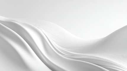 Obraz premium Lightly draped white fabric glides over smooth curves, creating a tranquil atmosphere. The soft texture and simple design enhance the calming effect in the space.