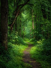 trail through lush green forest in codorus state park pennsylvania no logos no brands ar 34