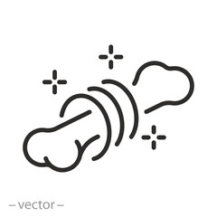 Strong healthy bones icon line vector web image