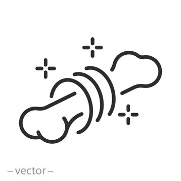 Strong healthy bones icon line vector web image