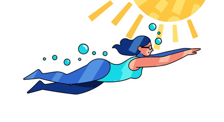 Swimming Beneath The Warmth: Aquatic Delight and Summertime Joyful Exploration