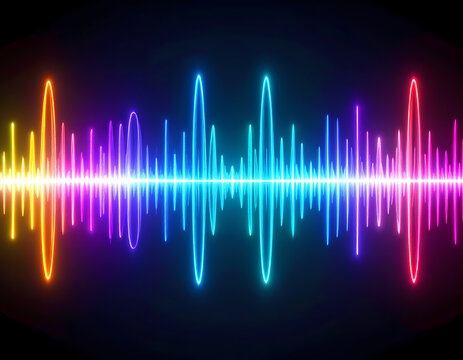 Abstract digital sound wave illustration against transparent background