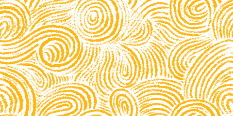Pasta, spaghetti art seamless pattern Yellow field