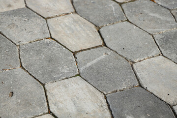 Texture of pavement stones as background, closeup