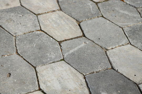 Texture of pavement stones as background, closeup - Powered by Adobe