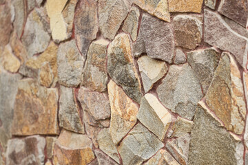 Texture of stone wall as background, closeup