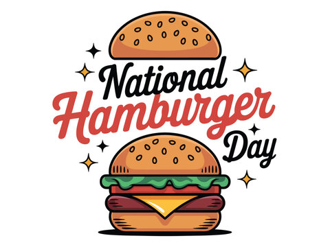 Celebrate National Hamburger Day with delicious burgers and festive decorations.