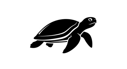 Oceanic Sentinel: An elegant silhouette of a sea turtle, a symbol of resilience and serenity, gracefully navigating the vast ocean depths. 